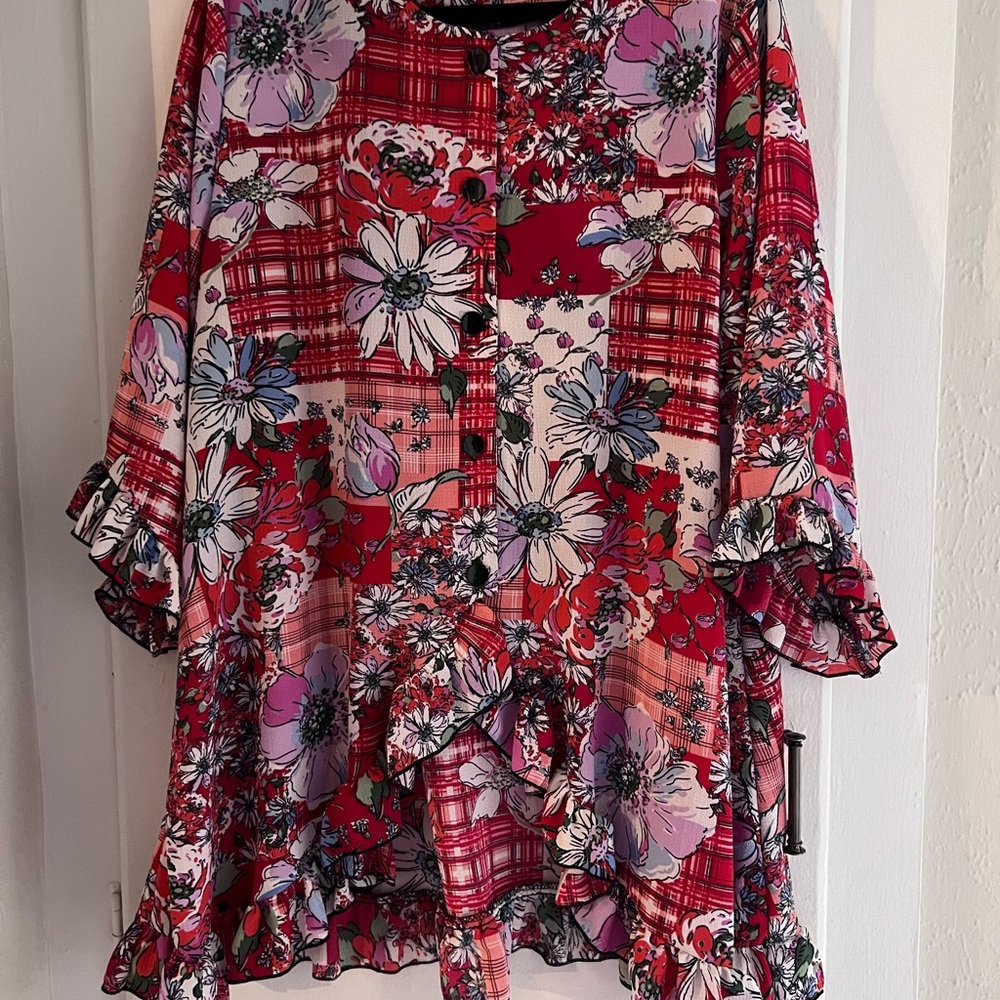 Zadie B’s Floral and Plaid Top